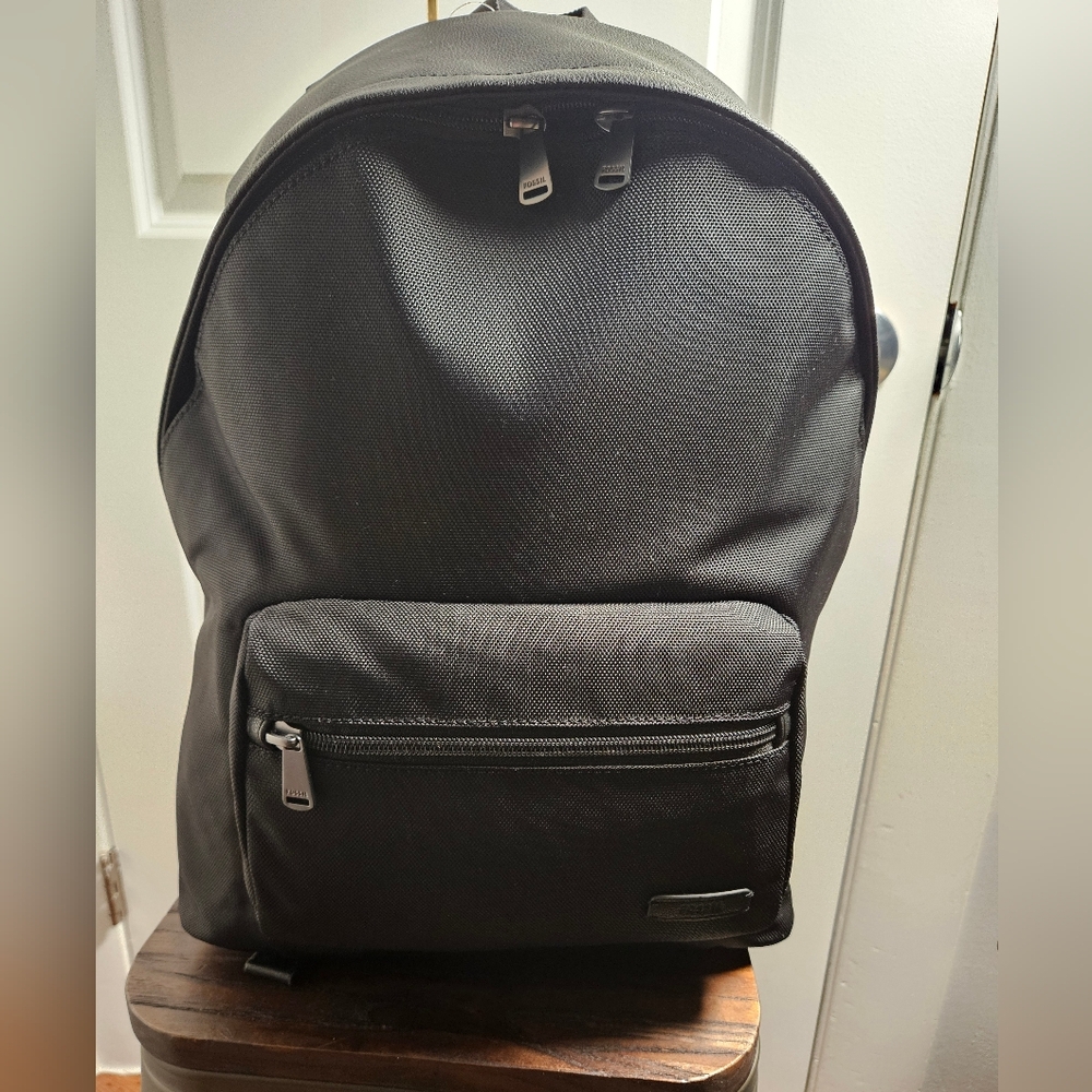 Fossil Sawyer Black Leather Dome Backpack, NWT – - Picture 10 of 10